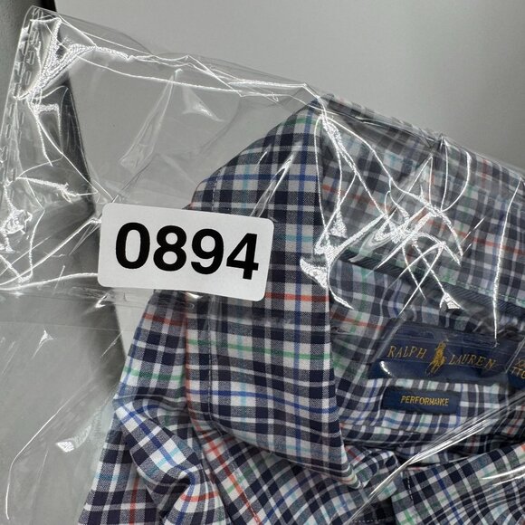 Ralph Lauren Button Down Plaid Dress Shirt Mens Performance Long Sleeve XXL Pony - Picture 7 of 7